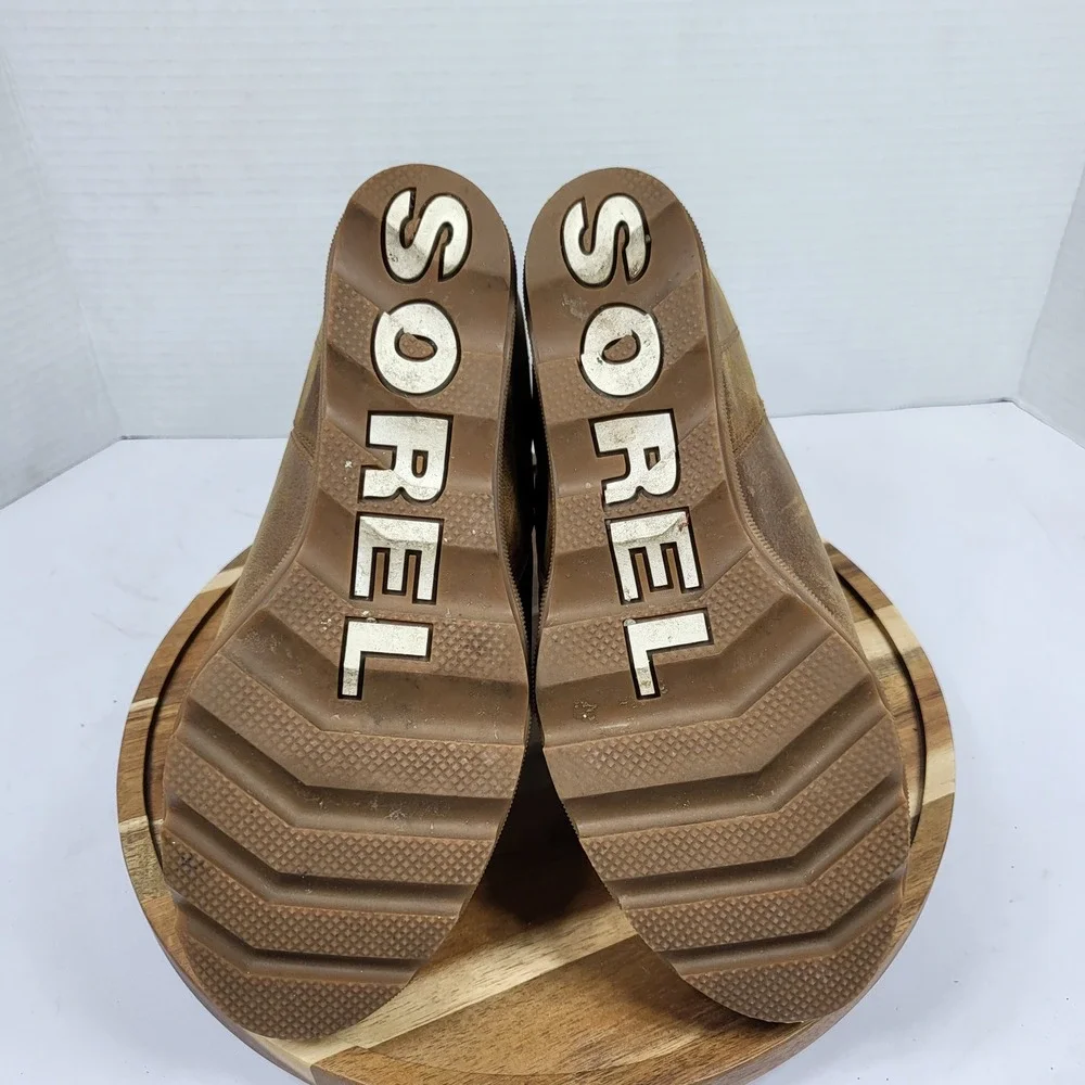 Sorel Joan of Arctic Wedge II Women 8 Brown Good Leather Waterproof NL3766-242